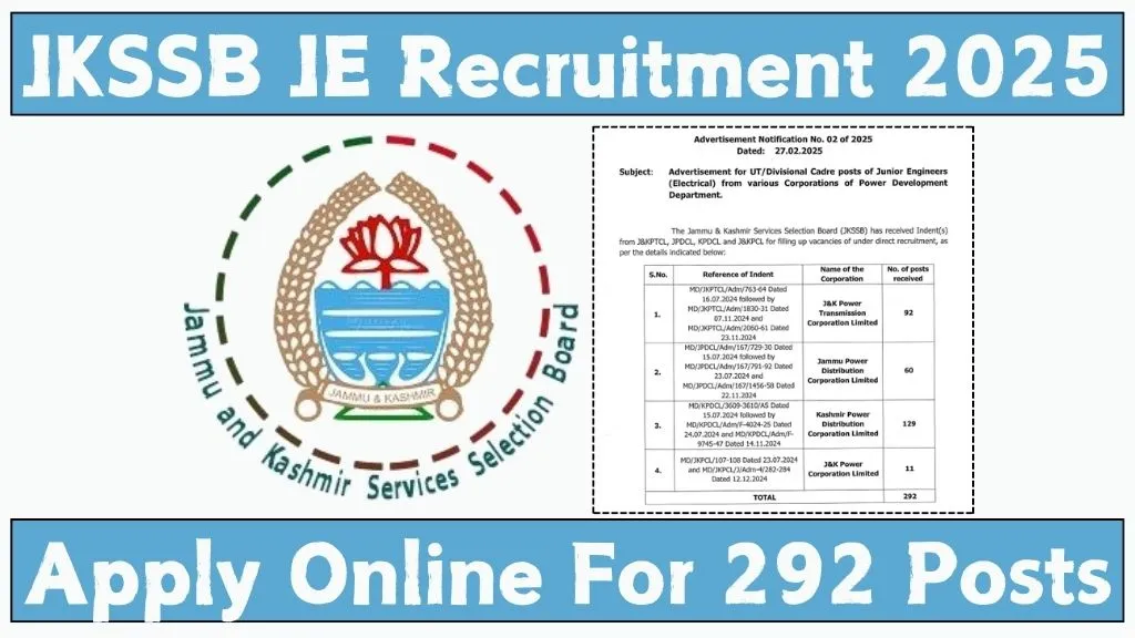 JKSSB JE Recruitment 2025