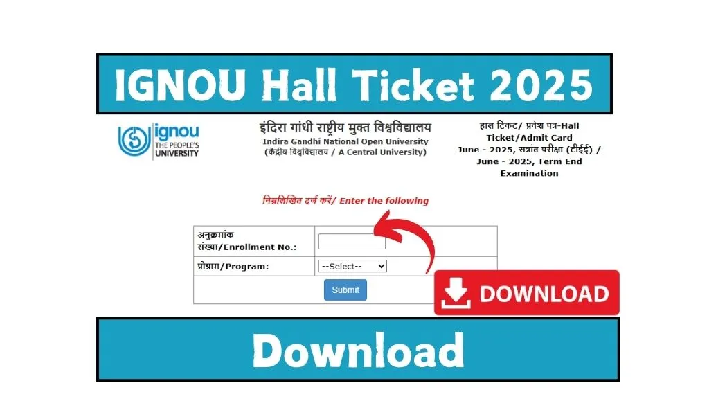 IGNOU Hall Ticket 2025